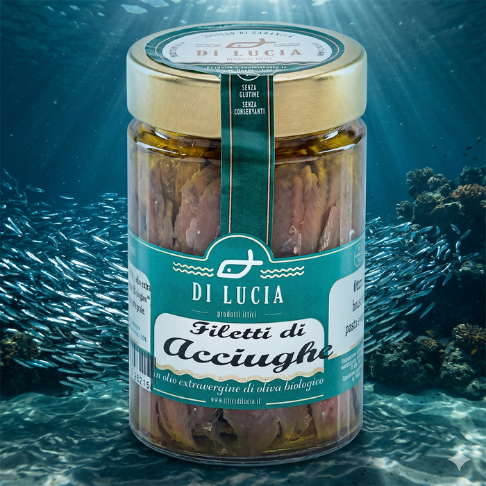 FILETTI DI ACCIUGHE IN OLIO D'OLIVA BIO