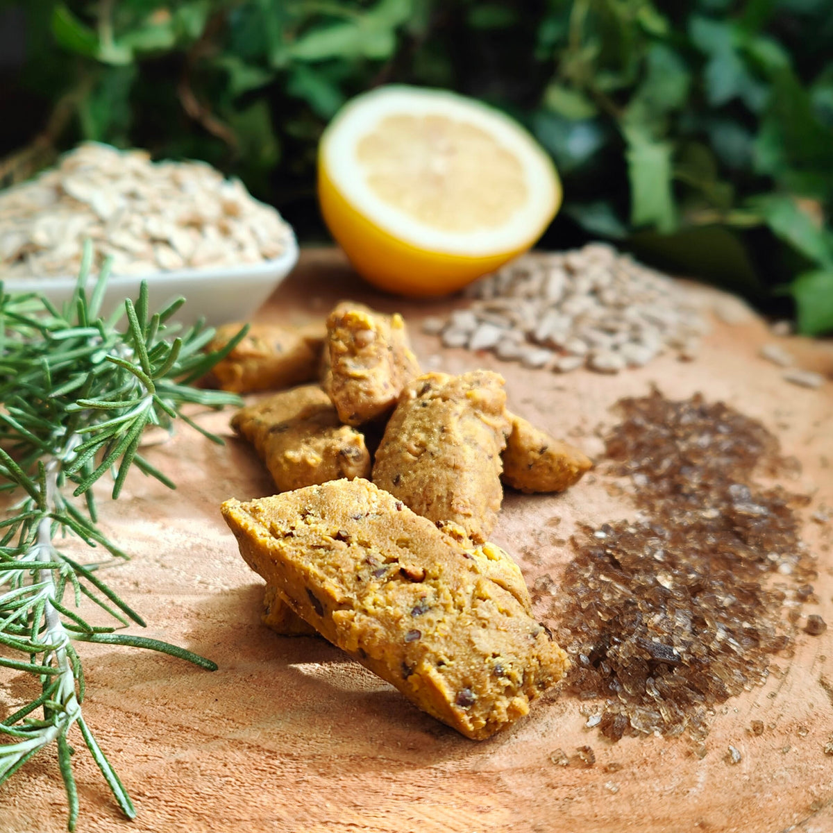 SALATINI ALL'OLIO D'OLIVA CON ROSMARINO, SCORZE DI LIMONI FRESCHI E SALE AFFUMICATO - Senza Lattosio, Senza Glutine
