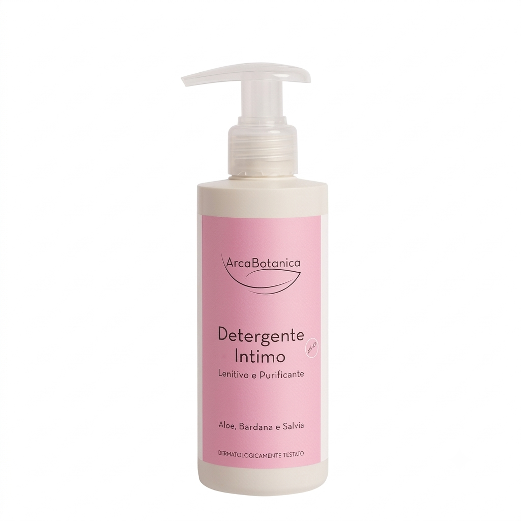 DETERGENTE INTIMO LENITIVO ed ANTISETTICO ALOE, BARDANA e SALVIA