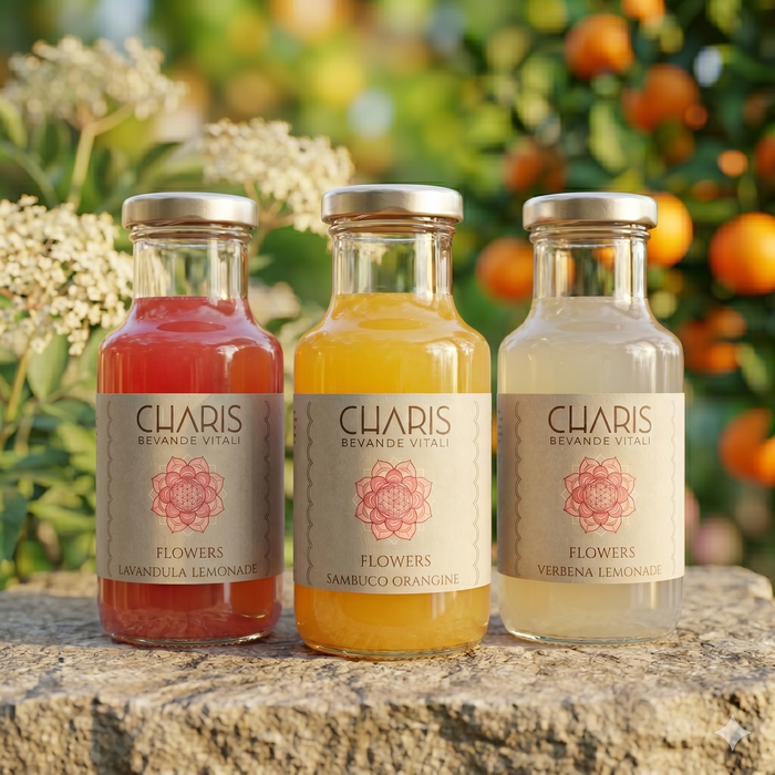 LINEA CHARIS Bevande Vitali: FLOWERS Fiori da Bere - SAMBUCO ORANGINE 250 ml