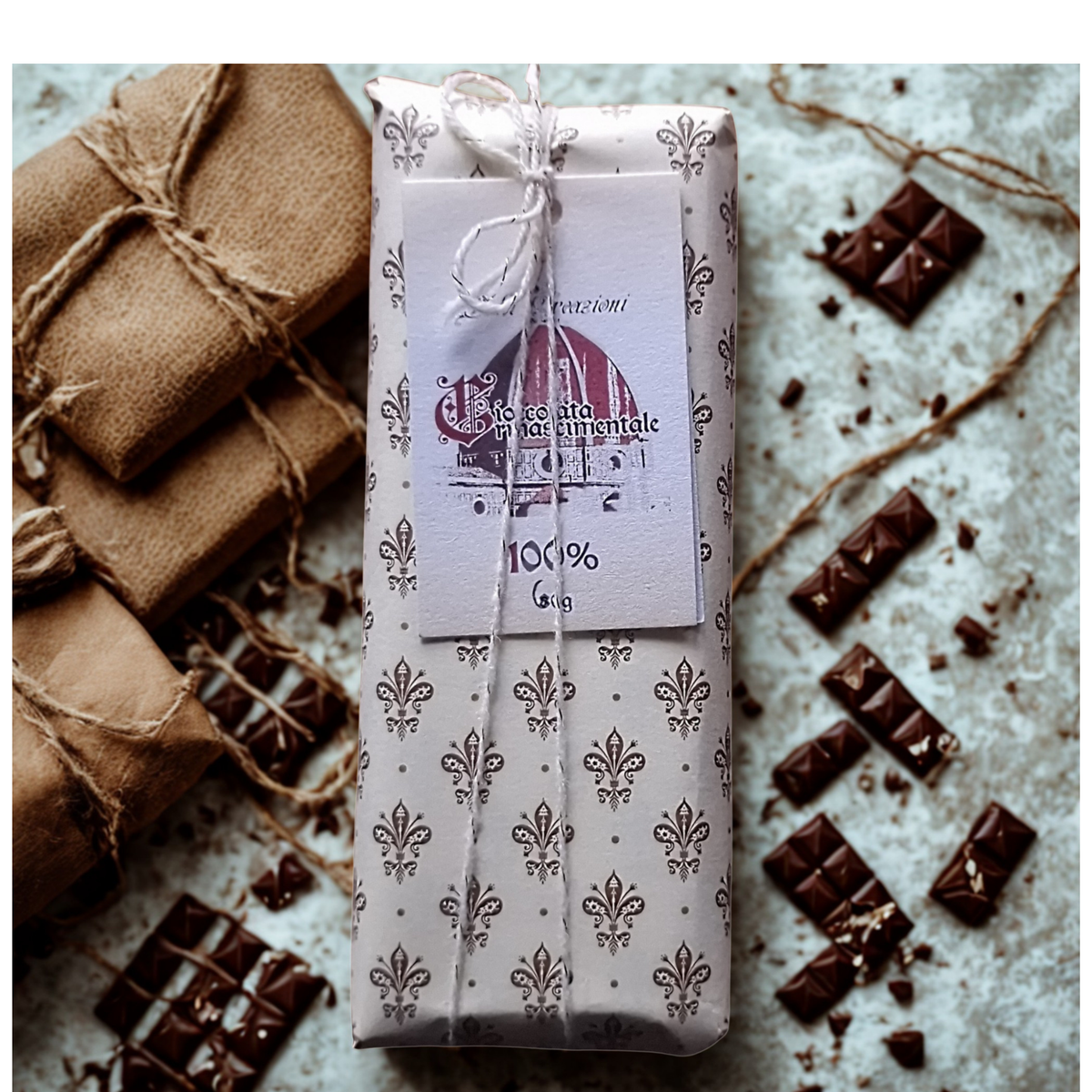CIOCCOLATO RINASCIMENTALE - Cioccolato Crudo 100% Cacao 60 g