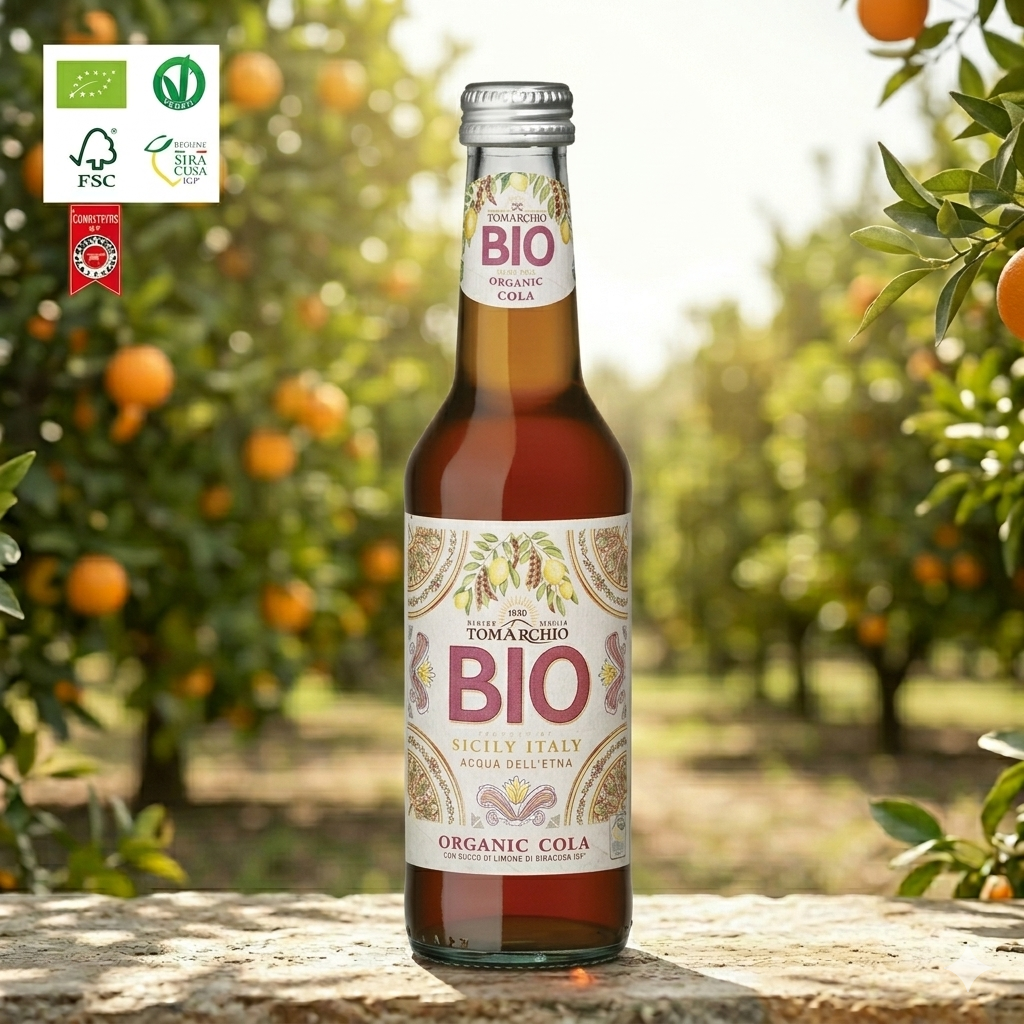 Tomarchio bibite COLA BIO IGP con Succo di LIMONE di SIRACUSA IGP 275 ml