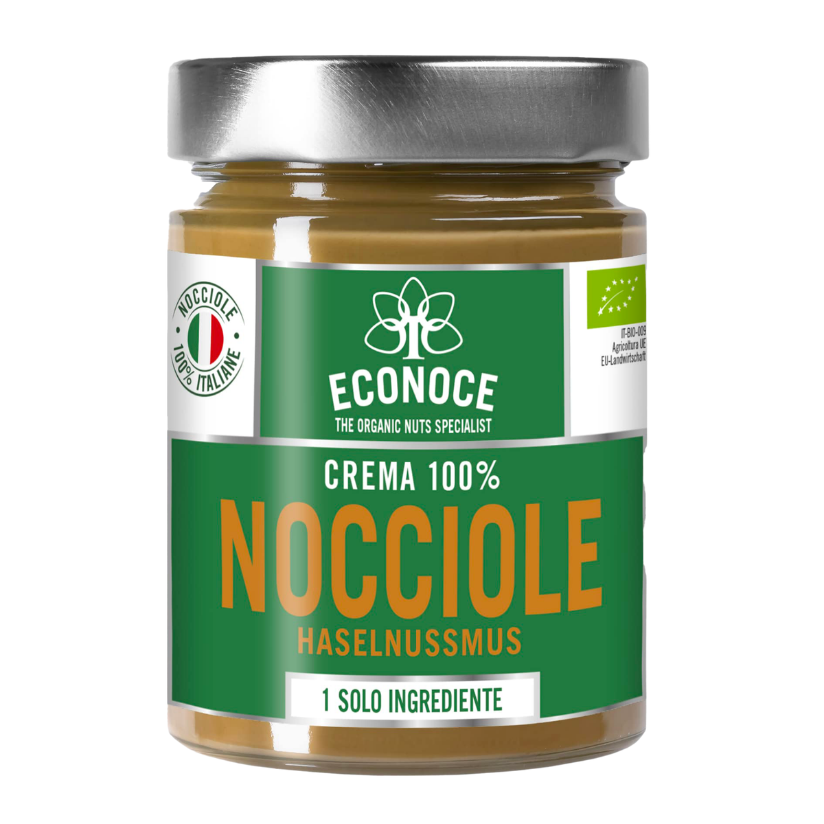 CREMA DI NOCCIOLE TOSTATE BIO - 100% FRUTTA SECCA IN VETRO