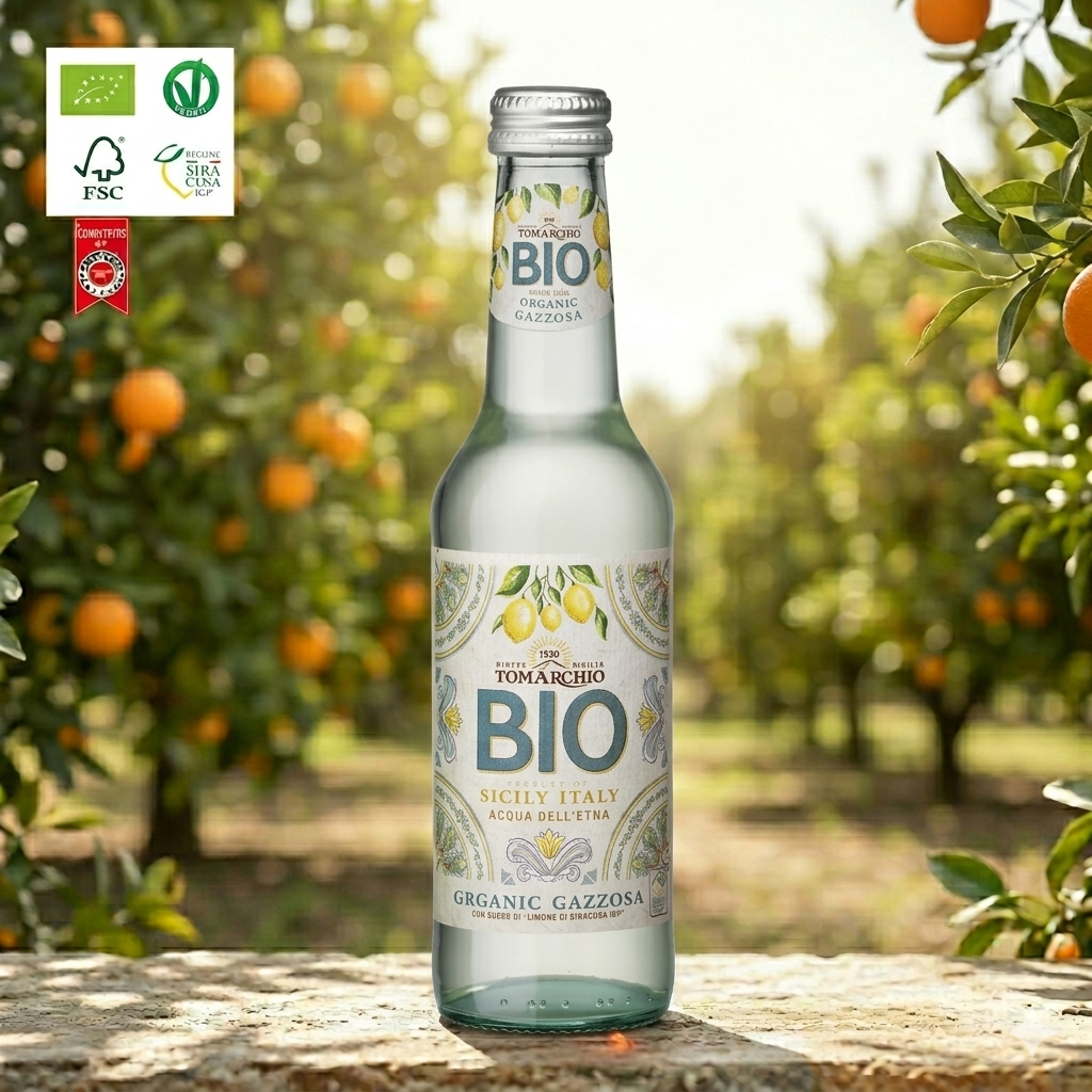 Tomarchio bibite GAZZOSA BIO IGP con Succo di LIMONE di SIRACUSA IGP 275 ml