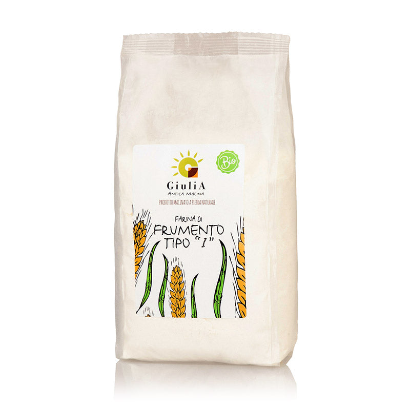 FARINA di FRUMENTO SEMINTEGRALE TIPO 1 BIO - Macina in Pietra del 1853