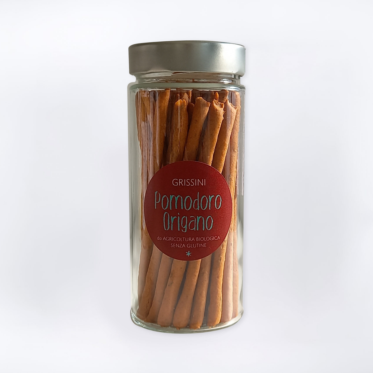 GRISSINI IN VASO POMODORO ORIGANO - BIO, SENZA GLUTINE e SENZA LATTOSIO