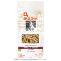 PENNE RIGATE SEMINTEGRALI GRAZIELLA RA - KHORASAN Trafilatura Ruvida