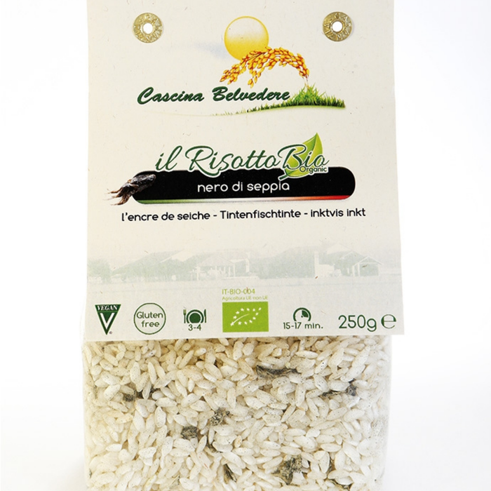 RISOTTO PRONTO NERO di SEPPIA BIO e GLUTEN FREE - CASCINA BELVEDERE Risicoltori dal 1878